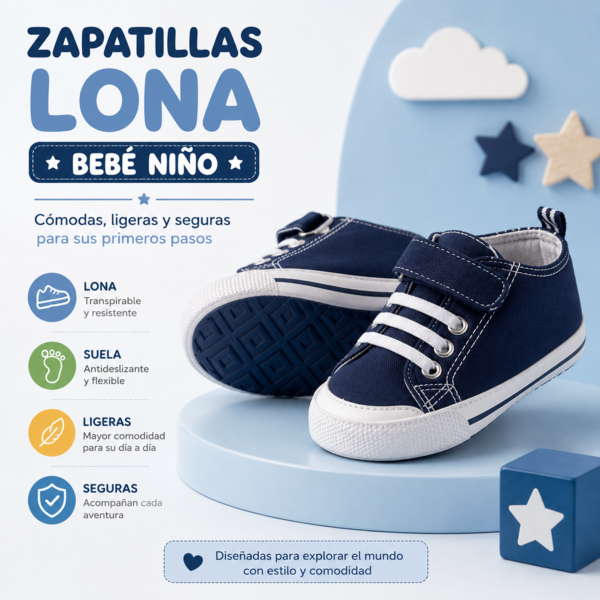 Zapatillas Lona Bebe Niño