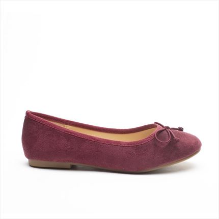Comprar Zapatos Niña Burdeos Bailarinas Nudo 【Al mejor precio】
