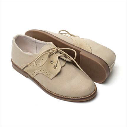 Zapato Comunion Niño Beige Modelo Oxford