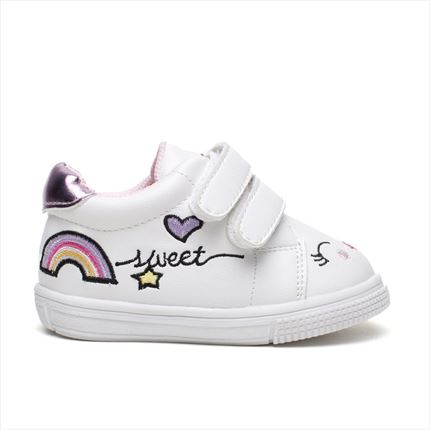 Deportivas niña Vinceza blancas blanco multicolor - KeeShoes