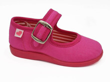 Merceditas Lona Rosa Fuscia Para Bebe Niña