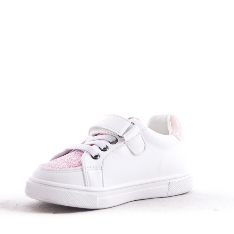 Comprar Zapatillas Deportivas Niña Blanca Con Velcro Estrella Glitter 🌟👸r