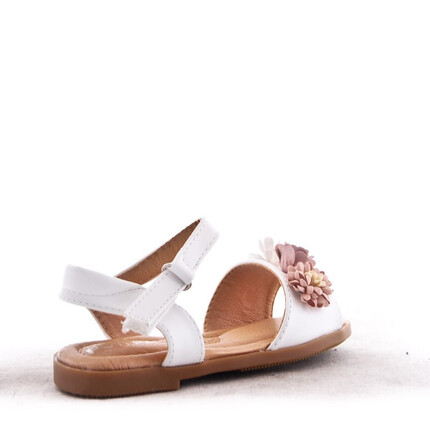 Sandalias Niña Blancas Flores Silvestres
