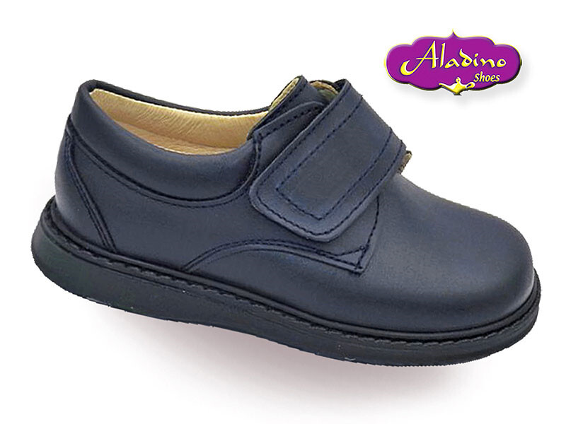 Comprar Zapato Colegial para Niños con Velcro Baratos Azul Marino