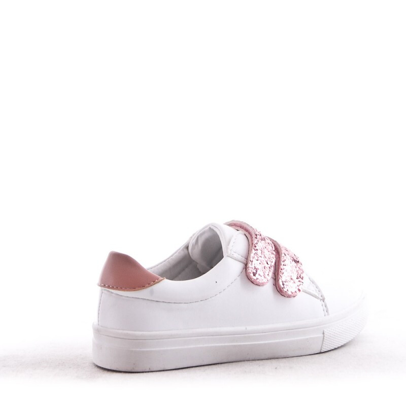 Deportivas Niña Blanca Glitter Velcro