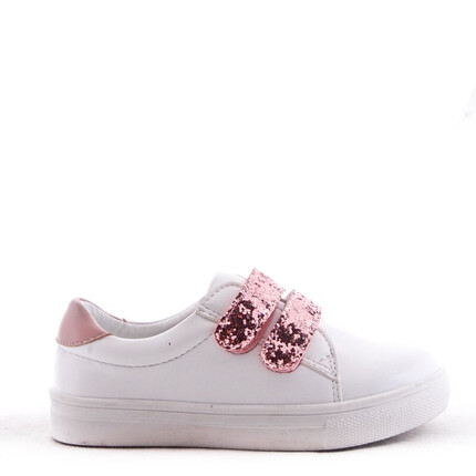 Deportivas Niña Blanca Glitter Velcro