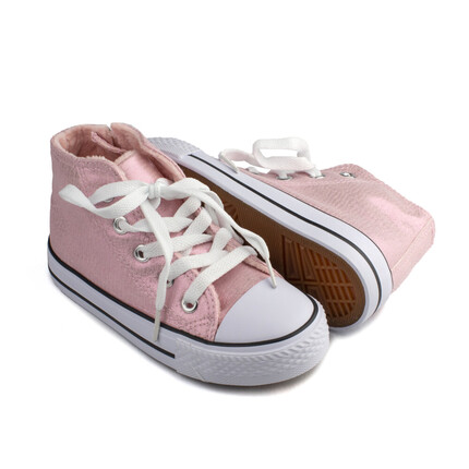 Botines Niña Rosa Con Cremallera Modelo Brilli
