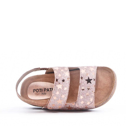 Sandalias Niña Bio Rosa Con Velcro