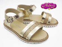 Sandalias Niña Doradas en Piel