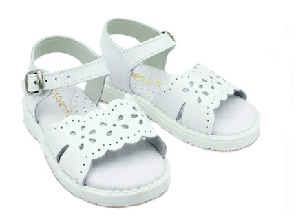 Sandalias Blancas Piel Para Bebe´s
