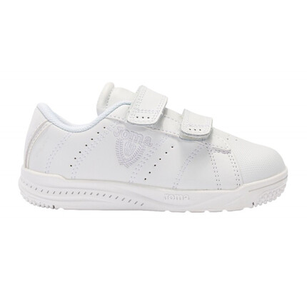 Deportivas Niño Blanca Con Velcro Colegial Joma