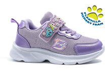Deportivas Para Niña Moradas Con Cierre Velcro Modelo Fantasía