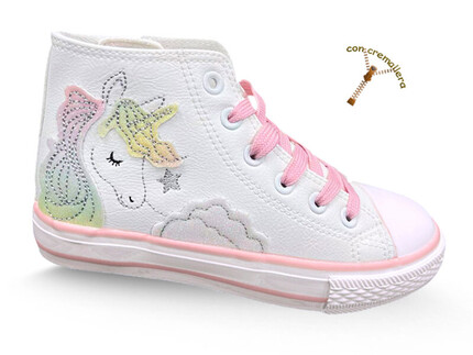 Botines Niña Blanco Unicornio. Para Bebes y Niñas 😍🥇