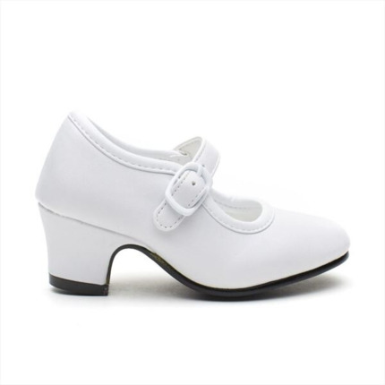 Zapatos Flamenca Niña Blanco
