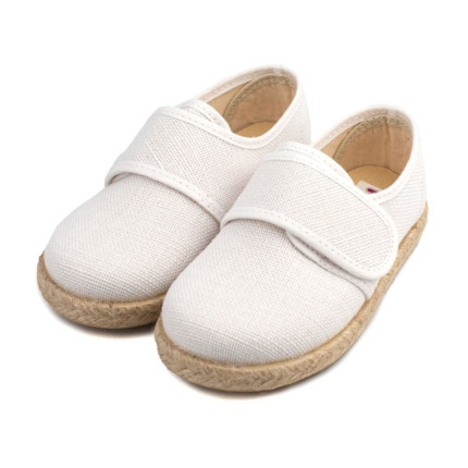 Comprar Alpagatas Lona Niño blanca Con Velcro. Lona Niño Baratas🔥