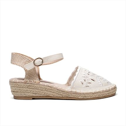 Comprar Alpargatas Comunión Beige Calada🥇  | ZapatitosDeAlba