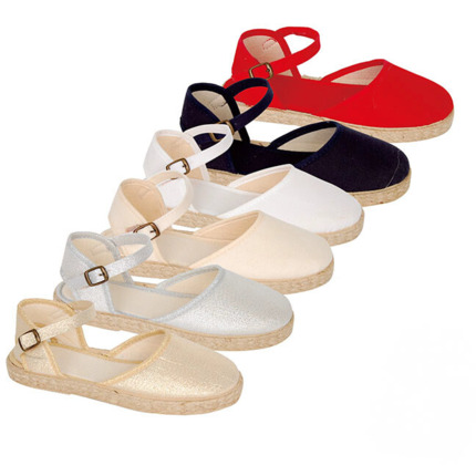 Alpargatas Esparto Bebe Niña Blanca