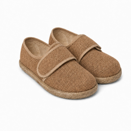 Alpargatas de Esparto para Niño de Ceremonia con Velcro | Lona y Suela de Esparto