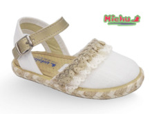 Alpargatas Esparto Niña Blanca Ceremonia o Arras