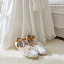 Alpargatas Niña Comunion Blanca Plumeti