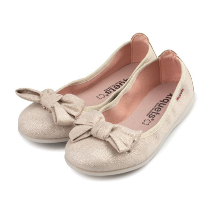 Comprar Bailarinas Niña Doradas Beige. Bailarinas Niña Ceremonias Baratas🔥