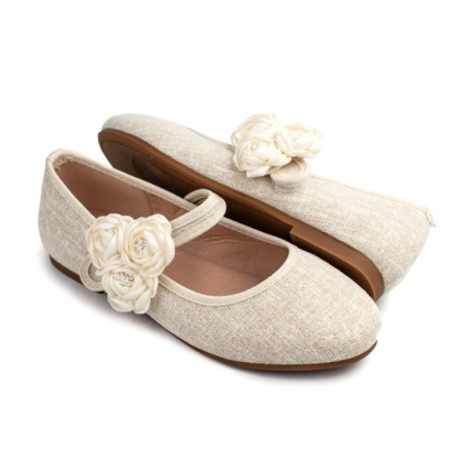 Comprar Bailarina Comunion Niña Beige Modelo Gala. Envio Gratis 🛻