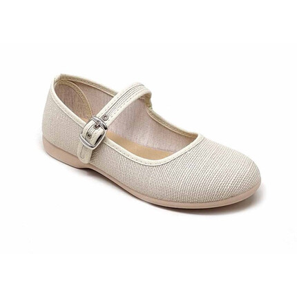 Compra Bailarinas Niña Ceremonia Beige Cinta Baratas 💖