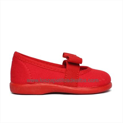 Comprar Bailarinas niña lona roja modelo Dama  ▷baratos◁