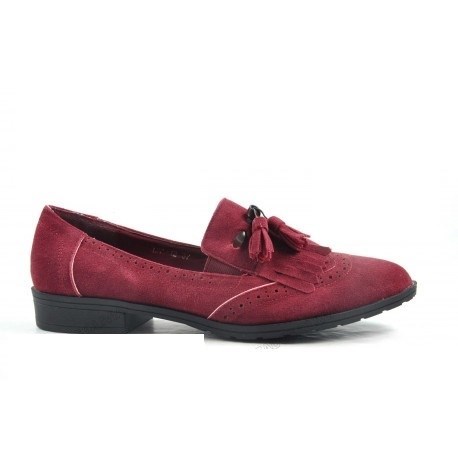 Blucher mujer burdeos modelo Oxford