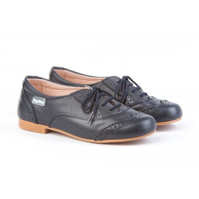 Paralizar pausa presente Comprar Blucher Niña Azul Marino Oxford Marca Angelitos 🥇