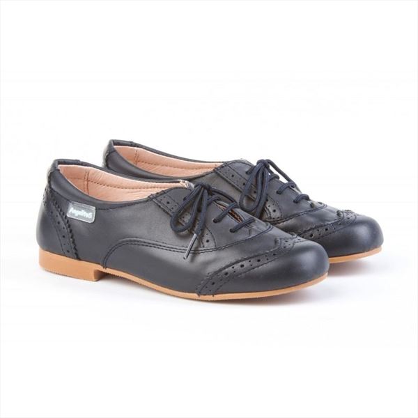 Blucher Niña Azul Marino Oxford Marca Angelitos (4)