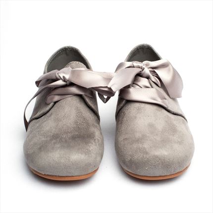 Comprar Blucher niña Gris Lazo ▷baratos◁   ZapatitosDeAlba