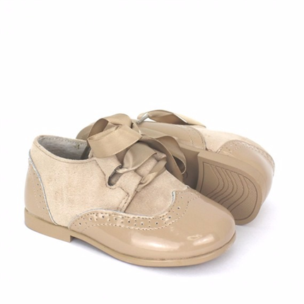 Zapato Niño camel modelo blucher inglés 【Al mejor precio】