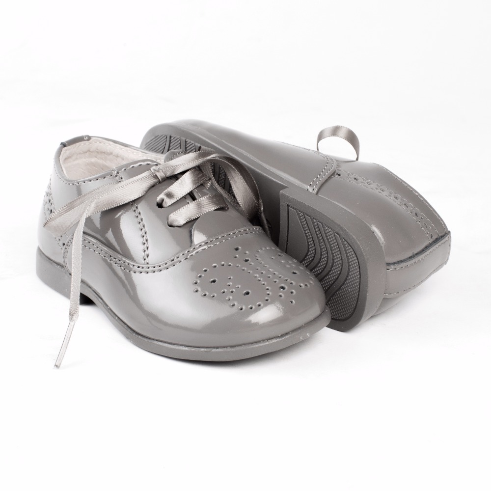 Comprar Blucher Nino Gris Charol Zapatitosdealba