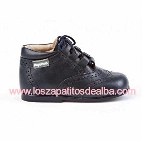 Comprar Botas Bebe Azul Marino Inglesitos Modelo Angelitos 🥇