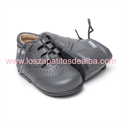 Botas Bebe Gris Inglesitos Modelo Angelitos