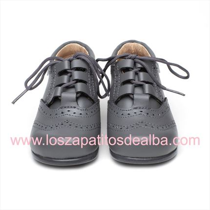 Botas Bebe Gris Inglesitos Modelo Angelitos
