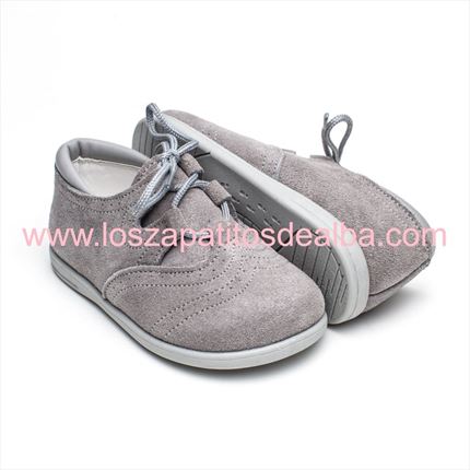 Comprar Zapatos Inglesitos Gris Serraje Modelo Bruno ▷baratos◁