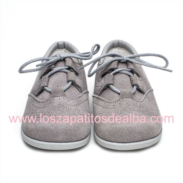 Zapatos Inglesitos Gris Serraje Modelo Bruno (2)