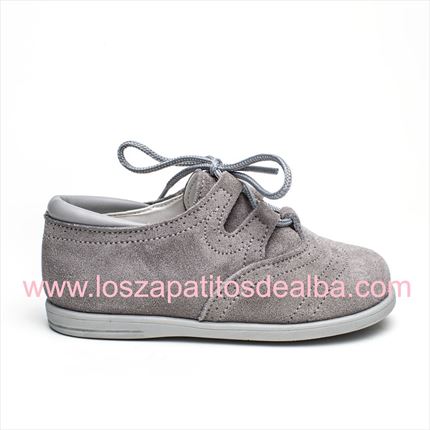 Comprar Zapatos Inglesitos Gris Serraje Modelo Bruno ▷baratos◁