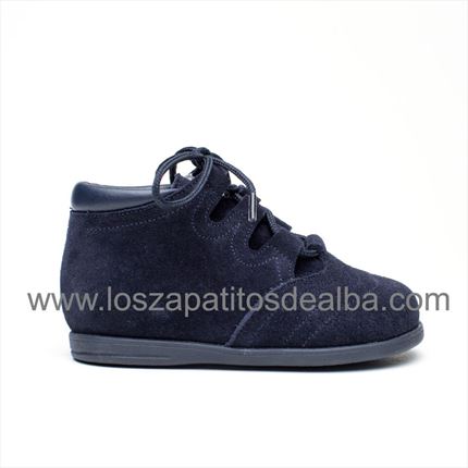 Botas Inglesa Azul Marino Serraje Primeros Pasos ▷baratos◁