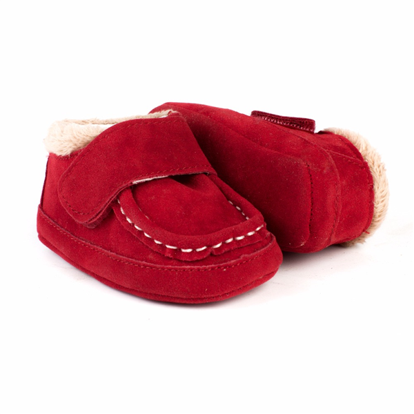 Botas Bebé Niña Invierno Rojo pespunte (3)