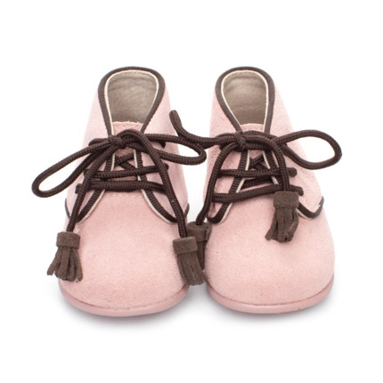 Comprar Botas Bebe Niña  Rosa Modelo Cordon. Envios Gratis 🚚