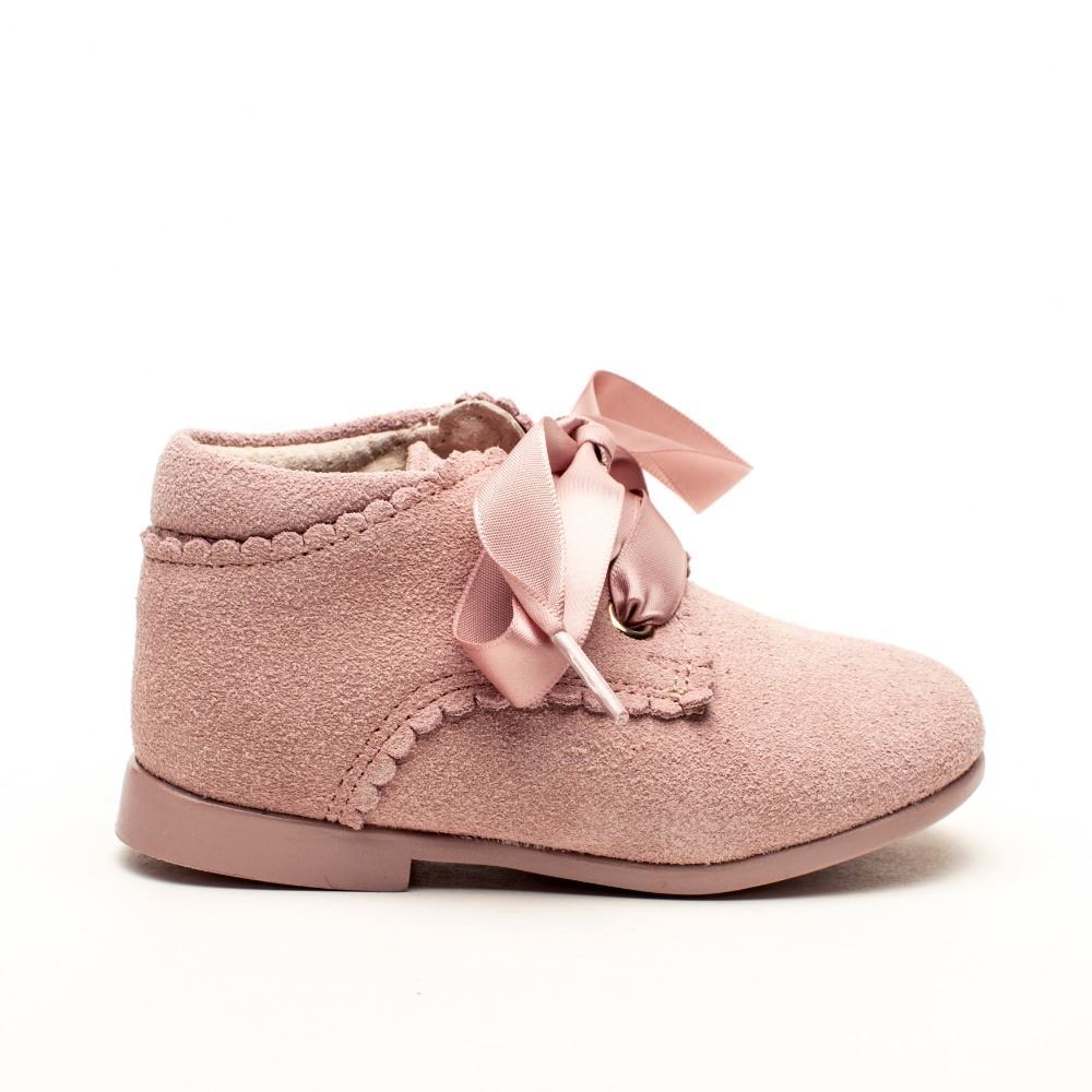 botas bebe rosa