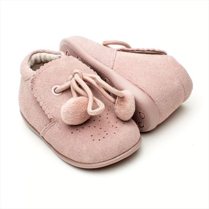 Botas Bebe Rosa Pompones【Al mejor precio】 ZapatitosDeAlba