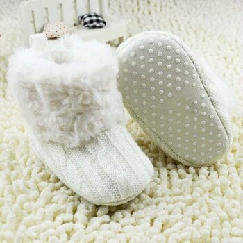 Zapatillas de casa Bebe niña niño de Navidad con Suela Zapatos algodón Antideslizantes de Invierno Zapatillas de Andar por casa Bebe niño Primeros Pasos Botas 