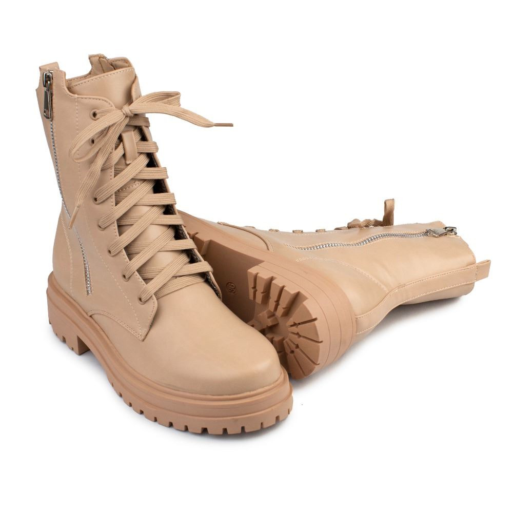 Afectar lente hueco Comprar Botas Militares Mujer Beige Baratas. Diseños Originales 😍