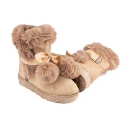 Botas Niña Australianas Camel Pompones