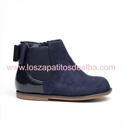 Comprar Botas Niña Azul Marino Lazo Talonera  ▷baratos◁