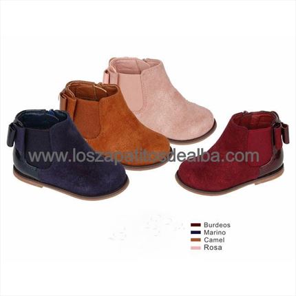 Botas Niña Camel Lazo Talonera▷baratos◁   ZapatitosDeAlba